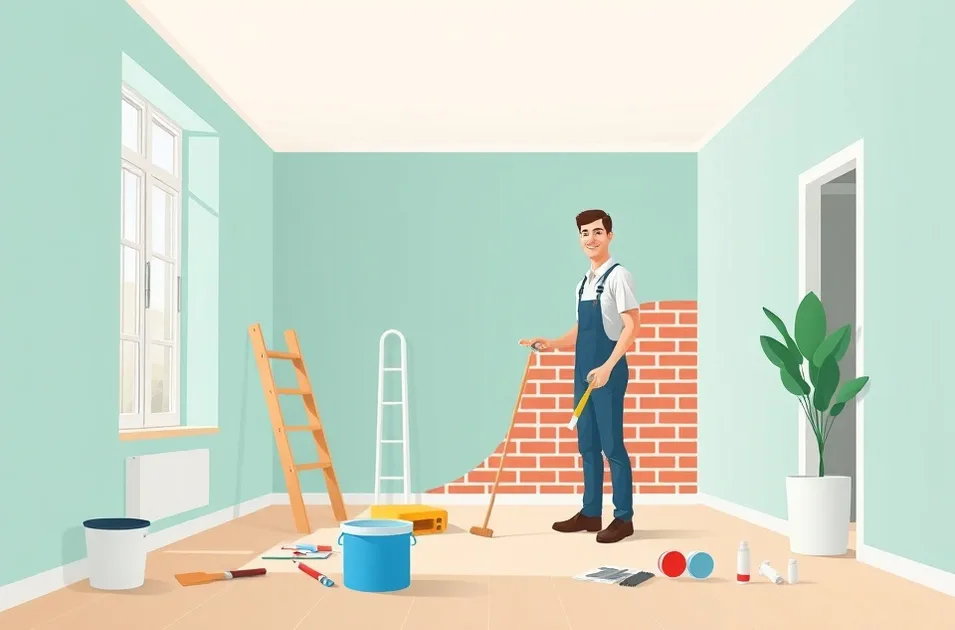 Intérieur rénové après travaux de peinture à Audincourt